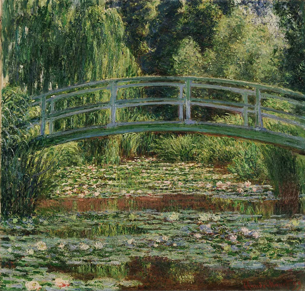 Bridge and Water Lily Pond