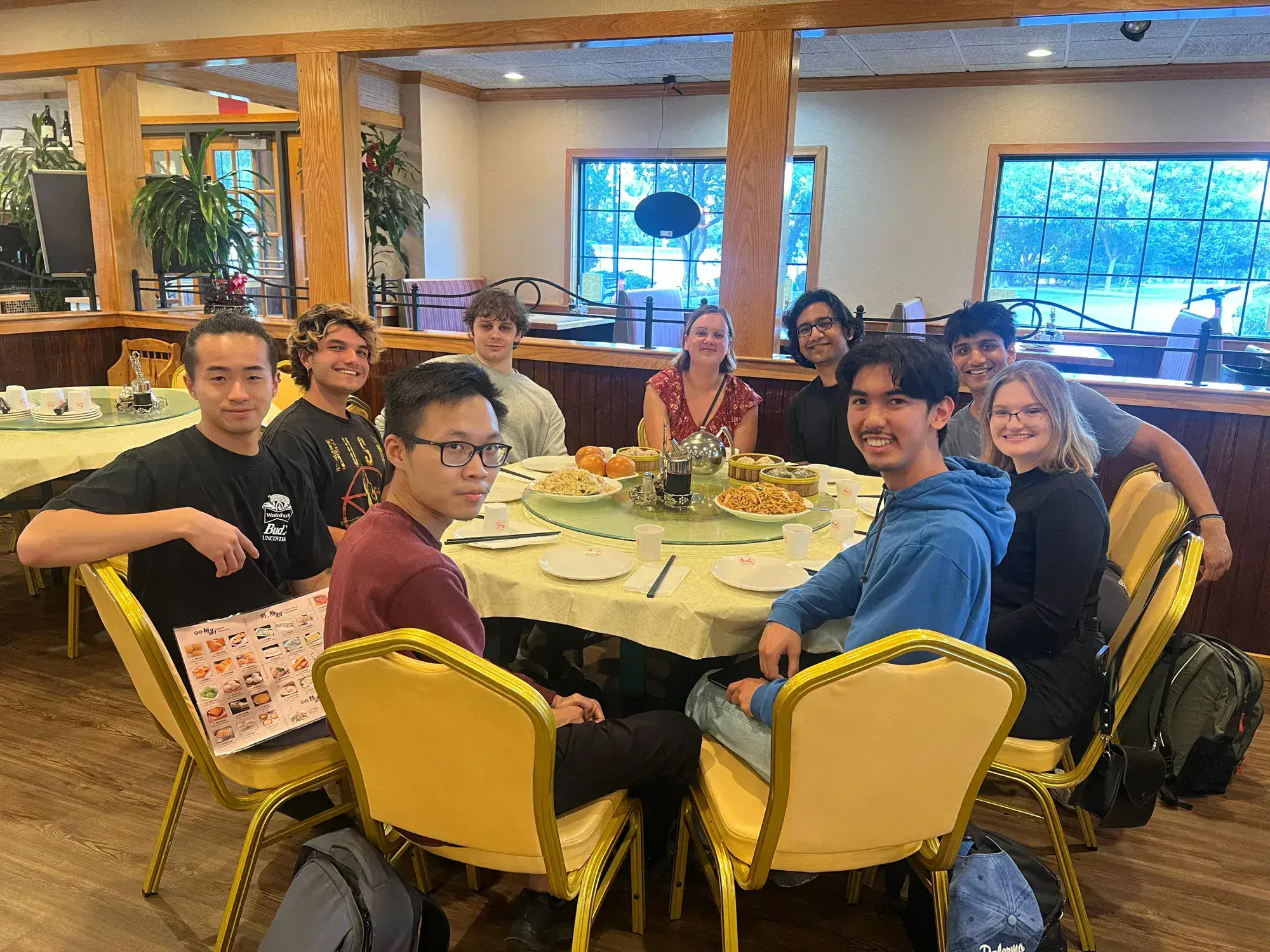 The gang eating dim sum